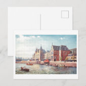 Oude Centrale Spoorwegstation, Amsterdam Briefkaart (Voorkant / Achterkant)