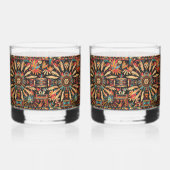 Oude Cerulean "Aztec Dream" 12oz Rocks Glasses Whisky Glas (Voorkant)