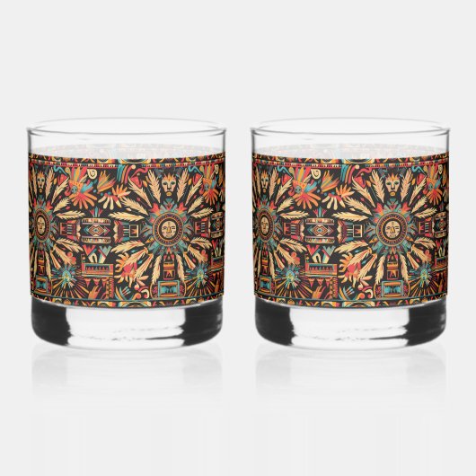 Oude Cerulean "Aztec Dream" 12oz Rocks Glasses Whisky Glas (Achterkant)