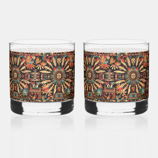 Oude Cerulean "Aztec Dream" 12oz Rocks Glasses Whisky Glas (Links)
