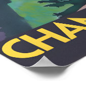 Oude Chamonix Martigny Reisposter Print (Hoek)