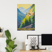 Oude Chamonix Martigny Reisposter Print (Thuiskantoor)