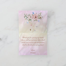 Oude Champagne Pioen Bruidsfeest Theepartij Bedankkaart