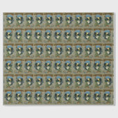 Oude champagnefles met Kerstmis Cadeaupapier (Vlak)