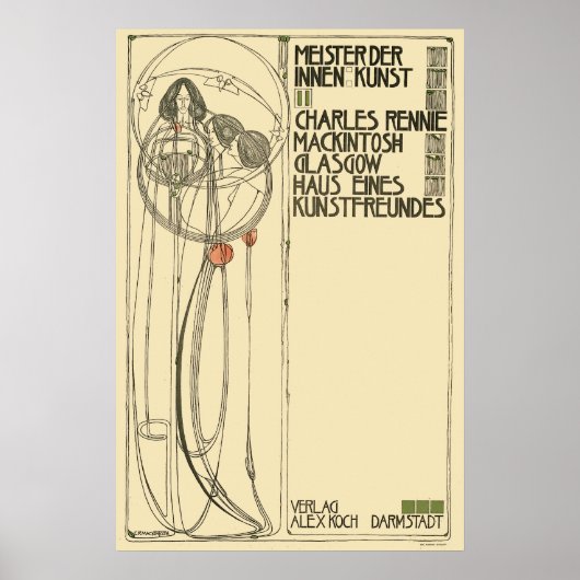 Oude Charles Rennie Mackintosh sjabloon Poster (Voorkant)