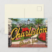 Oude Charleston SC ansichtkaart Briefkaart (Voorkant / Achterkant)