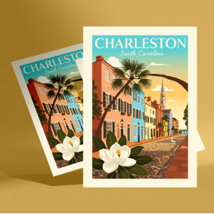 Oude Charleston South Carolina Briefkaart