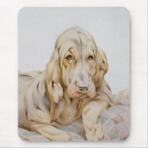 Oude charmante bloedhonden, puppy honden door EJ D Muismat