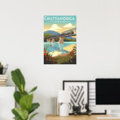 Oude Chattanooga Tennessee Poster (Thuiskantoor)