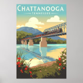Oude Chattanooga Tennessee Poster (Voorkant)