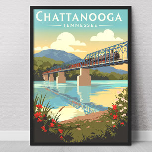Oude Chattanooga Tennessee Poster