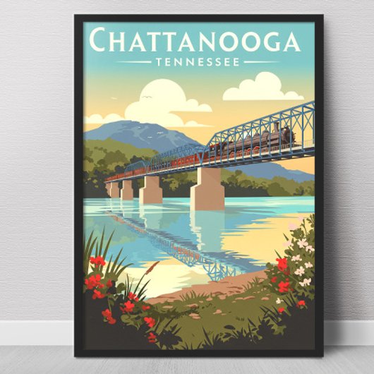 Oude Chattanooga Tennessee Poster