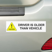 oude chauffeur bumpersticker (Op auto)
