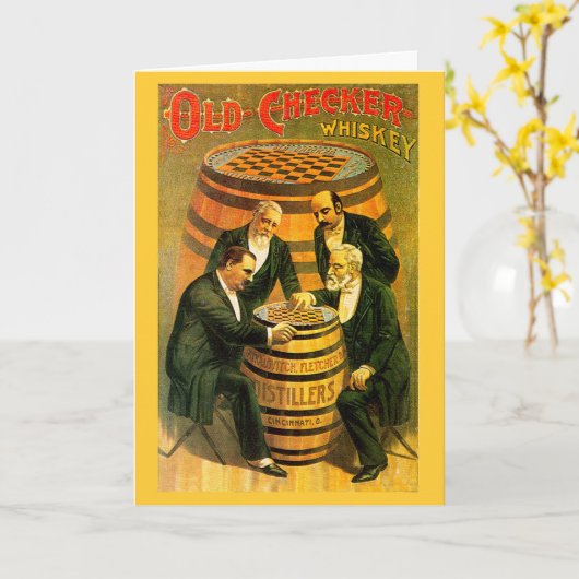 Oude checker - Kaart (Gele Bloem)