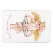 Oude Chef Cherub Dienend met Liefde Chic Valentijn Magneet (Horizontaal)