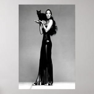 Oude Cher Poster Zwart Wit Feministische Muurdecor