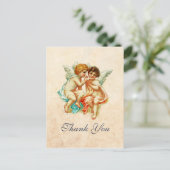 Oude Cherubijnen Engelen Tekening Bedankt Briefkaart (Staand voorkant)