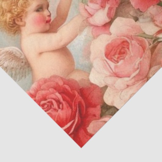 Oude cherubijntjes en harten tissuepapier (Detail)