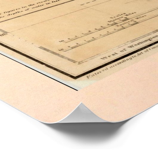 Oude Chesapeake Bay Map (1861)  kust VA Poster (Hoek)