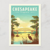 Oude Chesapeake Virginia Briefkaart (Voorkant)