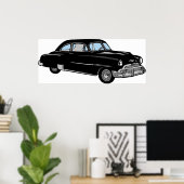 Oude  Chevy Car uit 1950 - Klassiek! Poster (Thuiskantoor)