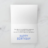 Oude Chevy verjaardag in het blauw. Kaart (Binnen)