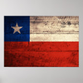 Oude Chileense vlag Poster (Voorkant)