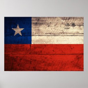 Oude Chileense vlag Poster