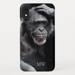Oude Chimpansee aangepaste monogram telefoongevall Case-Mate iPhone Case