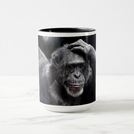 Oude Chimpansee-mokken - kies stijl, kleur Mok (Midden)