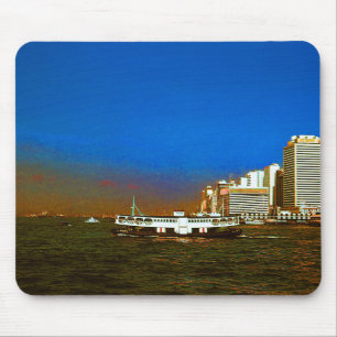 Oude China Hong Kong boot wolkenkrabber zee Muismat