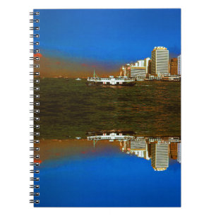 Oude China Hong Kong boot wolkenkrabber zee Notitieboek