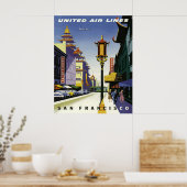 Oude Chinatown-straatbeeld, San Francisco Poster (Keuken)
