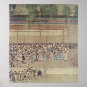 Oude Chinees die op onderzoek wacht Poster