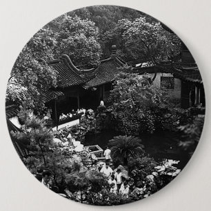 Oude Chinees Shanghai Yuyuan tuin toeristen Ronde Button 6,0 Cm