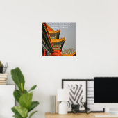 Oude Chinese Architectuur Confucius Poster (Thuiskantoor)