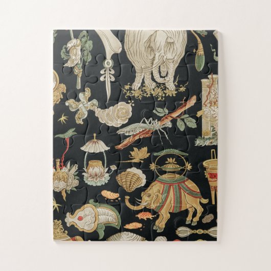 Oude Chinese Art Puzzle (11 x 14 inch) Legpuzzel (Verticaal)