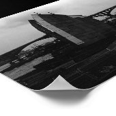 Oude Chinese Changsha xiang jiang rivierboot Poster (Hoek)