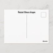 Oude Chinese draak Briefkaart (Achterkant)
