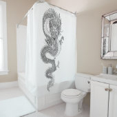 Oude Chinese draak Douchegordijn (In situ)