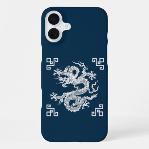 Oude Chinese Draak in Wit iPhone 16 Plus Hoesje