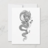 Oude Chinese draak Notitiekaartje (Voorkant)
