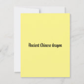 Oude Chinese draak Notitiekaartje (Achterkant)