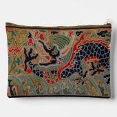 Oude Chinese Draak Zijde Borduurpatroon Etui (Achterkant)