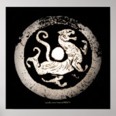 Oude Chinese drakenpuin Poster (Voorkant)