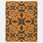 Oude Chinese gouden draak keizer Mandala Fleece Deken (Voorkant)