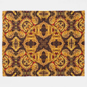 Oude Chinese gouden draak keizer Mandala Fleece Deken (Voorkant (Horizontaal))