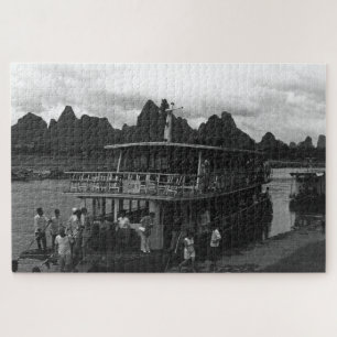 Oude Chinese Guilin rivierboot Legpuzzel