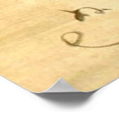 Oude Chinese kalligrafie Poster (Hoek)