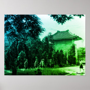 Oude Chinese Kanton martelarenpark Poster